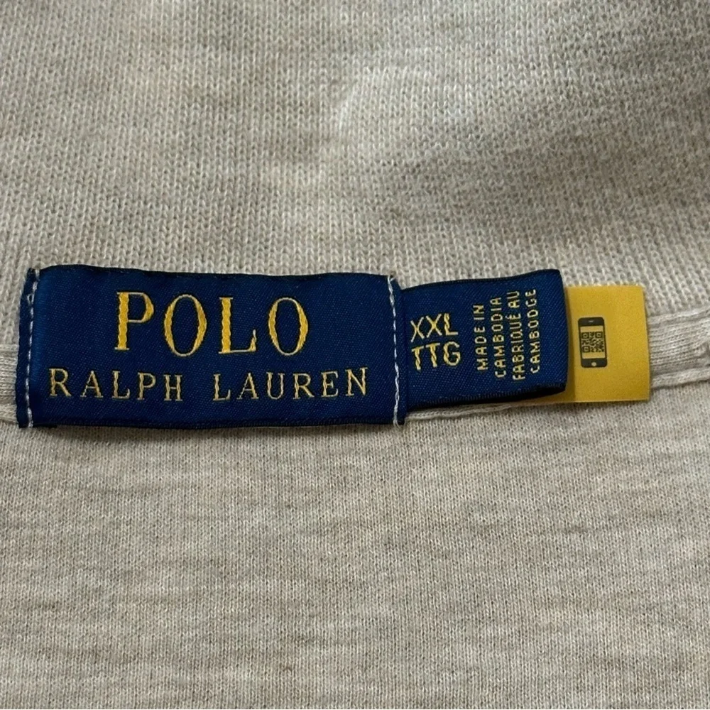 Polo Ralph Lauren Men’s Size XXL Light Heather Gray Estate Rib 1/4 Zip Sweater
